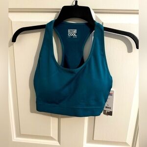 32 Degrees New Women's Seamless Racerback Sports Bra Teal Size L
